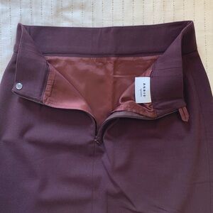 EUC Akris Punto Plum Stretch Pencil Skirt Fully Lined